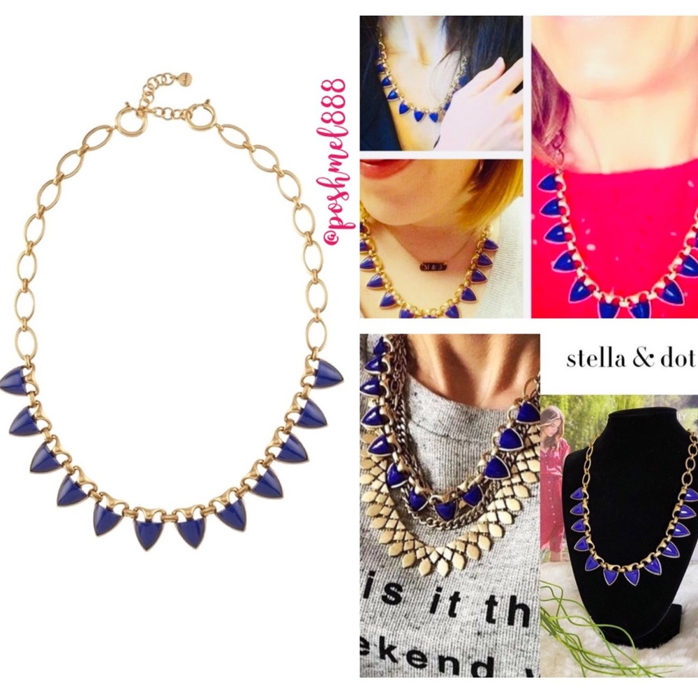 Stella & Dot | Blue & Gold Lottie Statement Necklace